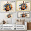 Earthy Brown Guitar Melody - Music Wall Art-270991291-270991290