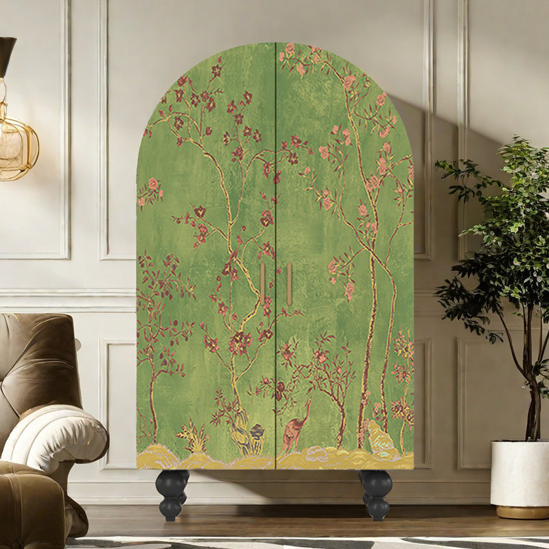 Armoire arquée avec tringle à vêtements et tablettes, Noir, noir, noir, noir