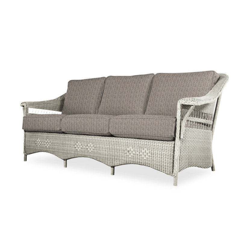 Nantucket Outdoor 3 - Seat Patio Sofa, Berkely Hall Green, Linen