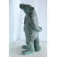 Statue Noleo résine taupe avec verres finition bronze vert patine 9 po x 11 po x H 26 po