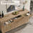 66" W Fluted Buffet Cabinet, Sideboard With 3 Drawers & 2 Cabinets,Storage Cabinet With Adjustable Shelves, Mid-Century Coffee Bar Table For Living Room, Dinning Room-66920424