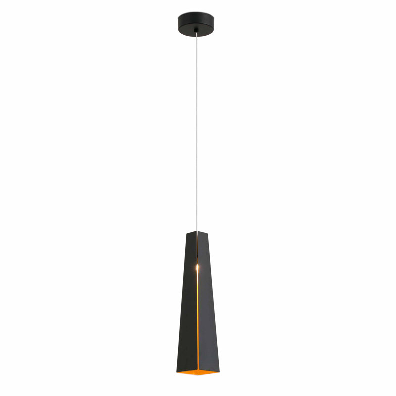 Kallas 1 - Light LED Pendant, Black/Gold