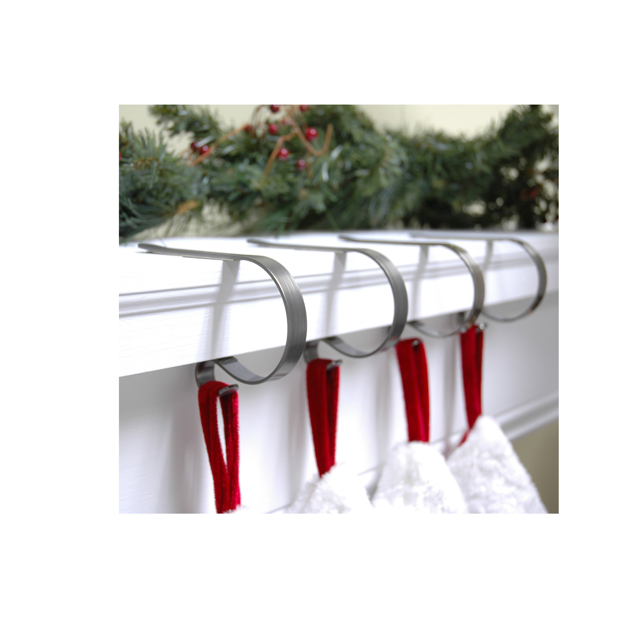 Original MantleClip Stocking Holder, Pewter