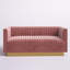 Causeuse en velours Sanguine-689499832