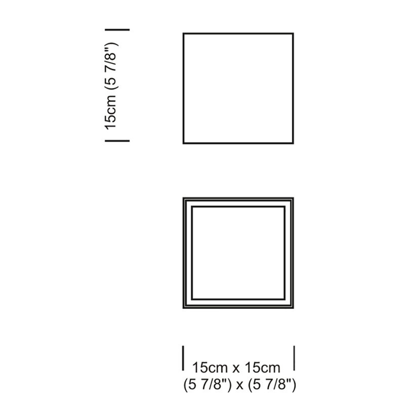 1 - Light 4" Simple Square Flush Mount, Metallized Brown, 75W Halogen