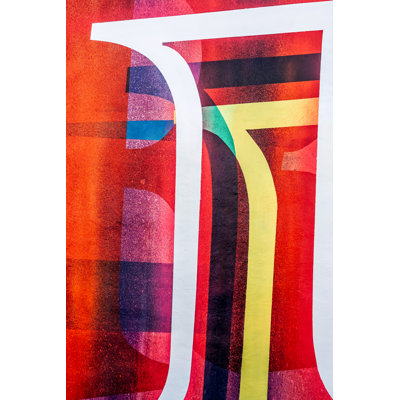 " Shapes Lines Colourful Abstract, Red, White, Yellow, Street Art Style "