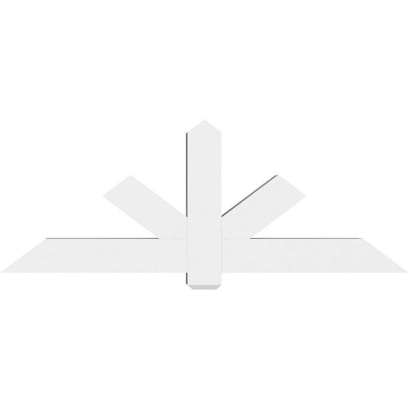 Kennewick Architectural Grade PVC Gable Bracket, 27" H x 72" W (Pitch: 9/12), 6" D x 6" F