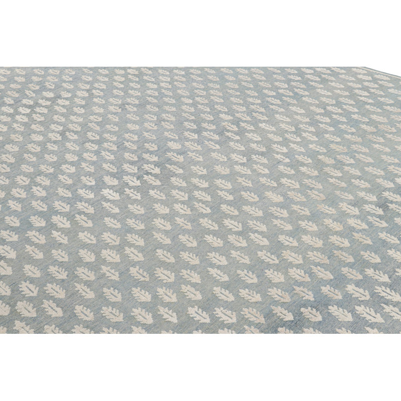Handmade Kilim Silk and Wool Floral Area Rug, Rectangle 10' x 14'