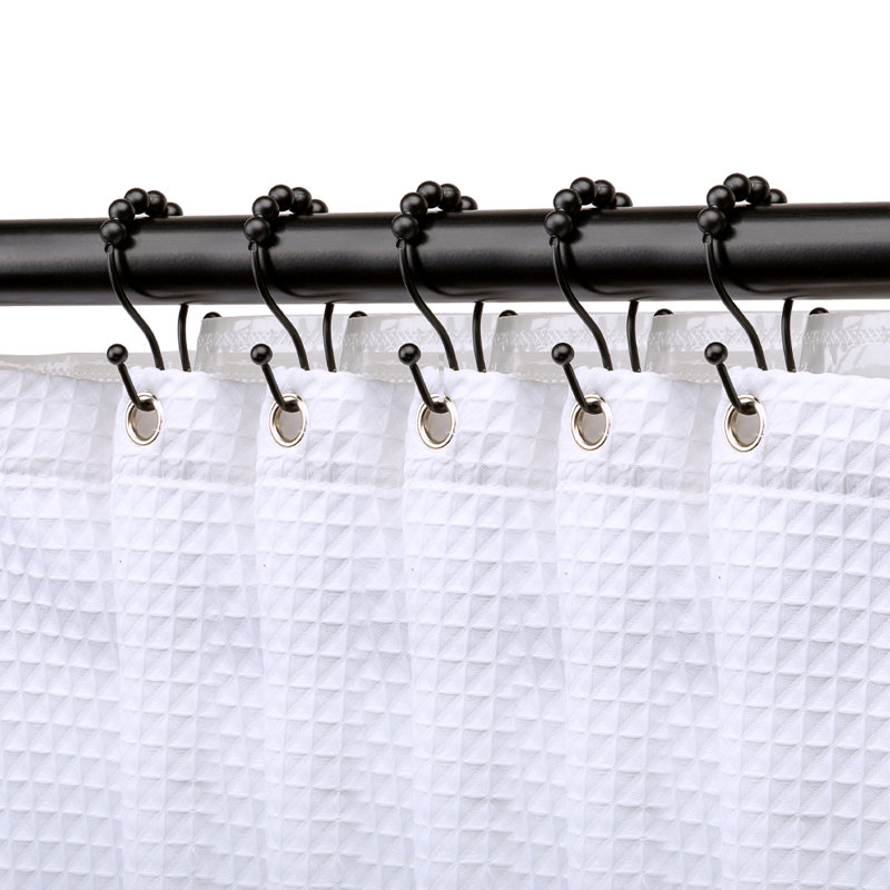 Stainless Steel Shower Curtain Hook, Black