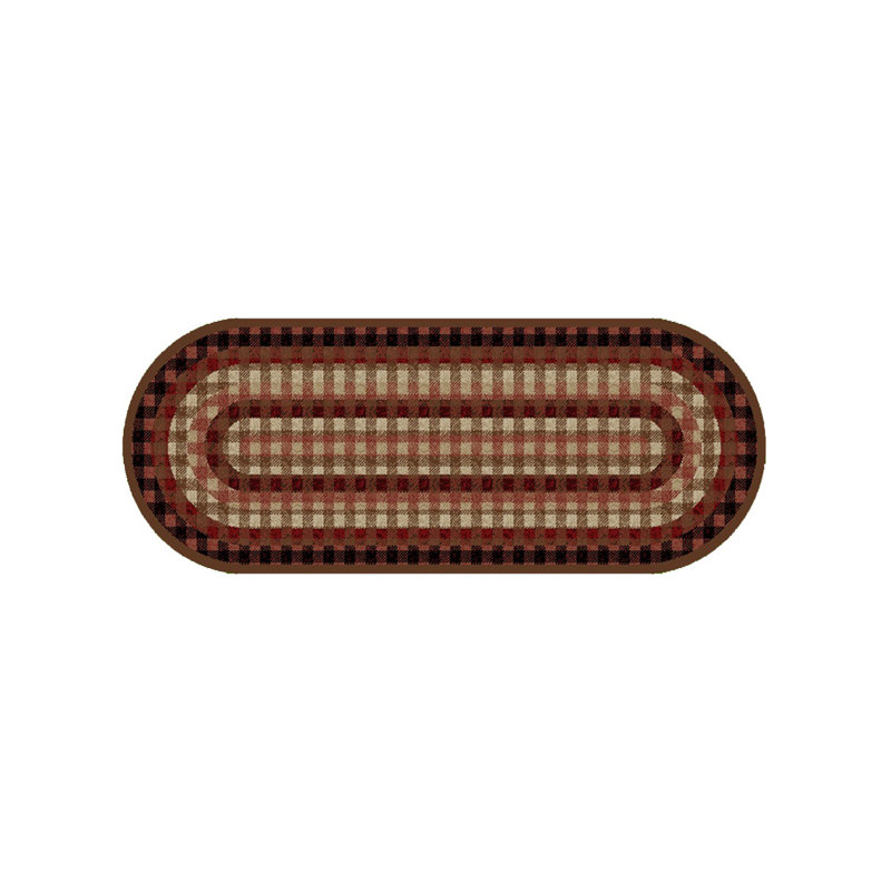 Tapis multicolore Jeidi, Ovale 2 pi 2 po x 5 pi 3 po