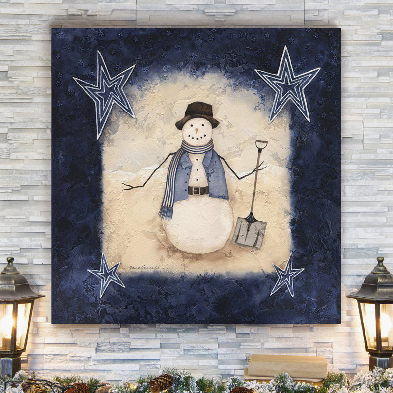 «Snow Man Blue», reproduction sur toile tendue, H 10 po x l 10 po x P 1,5 po