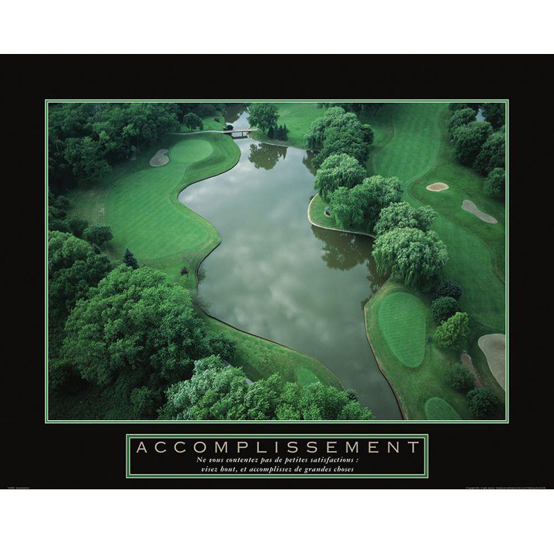 Toile tendue avec châssis Lark Manor ™ Frontline Gallery: Accomplissement, Golf, H 15 po x l 18 po