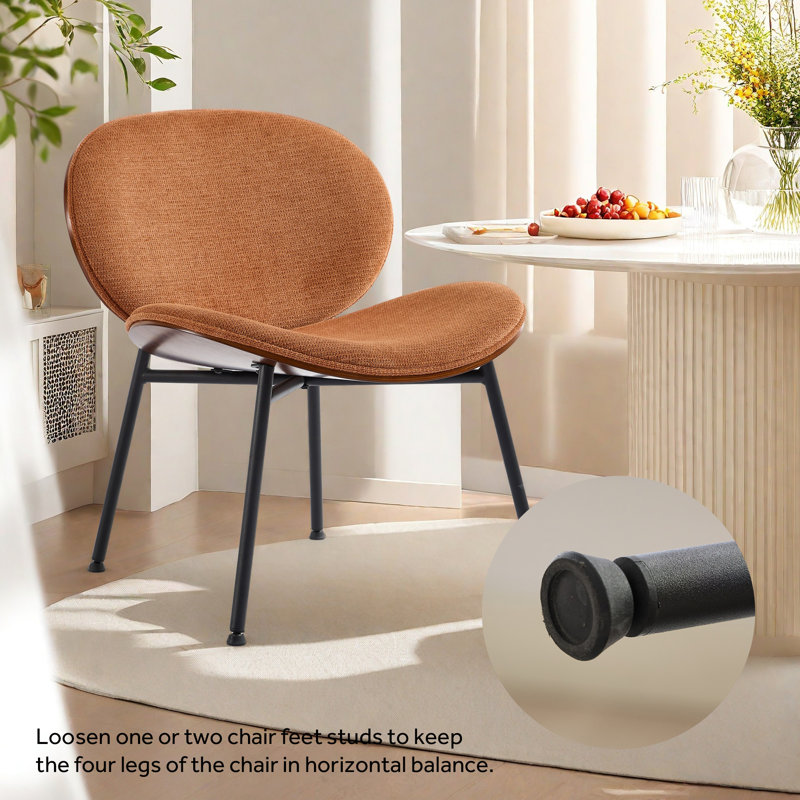 Chaise d'appoint moderne Modern Chair, Similicuir orange