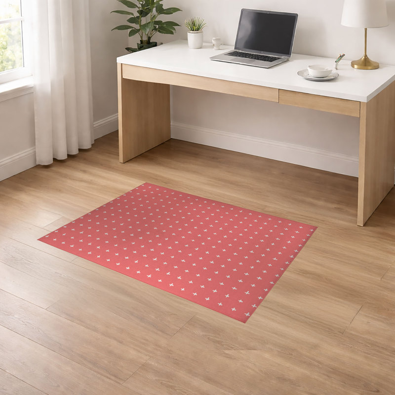 Tapis de bureau léger Criss, L 84 po x P 60 po, Vieux rose