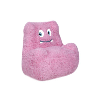 Fauteuil pour enfant Milo en mousse, fauteuil lounge rembourré en mousse moelleuse pour salle de jeux ou chambre, rose