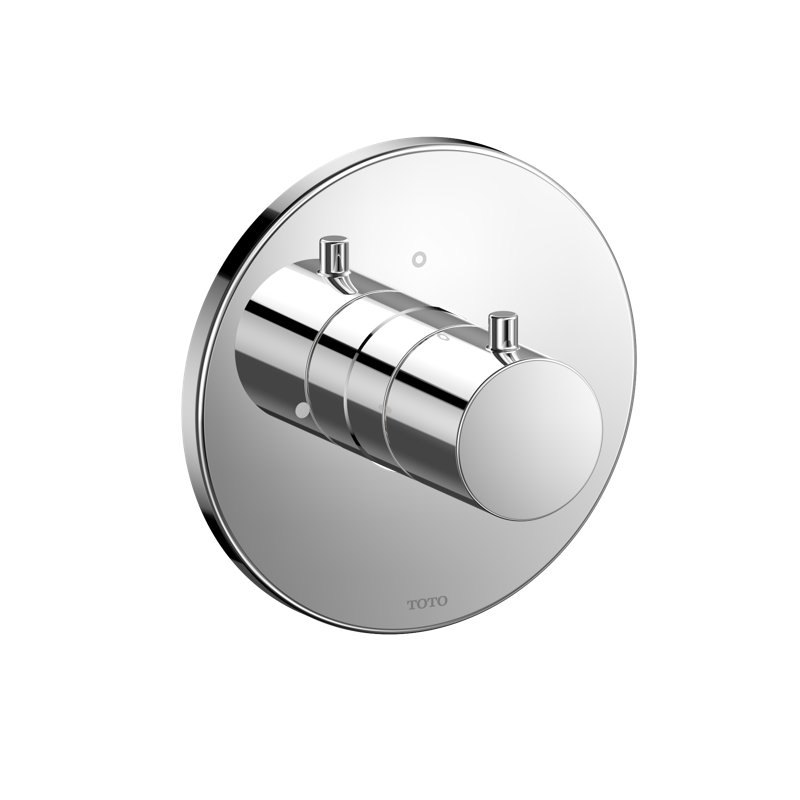 Garniture de douche à valve de contrôle de volume ronde TOTO®, chrome poli, Chrome poli