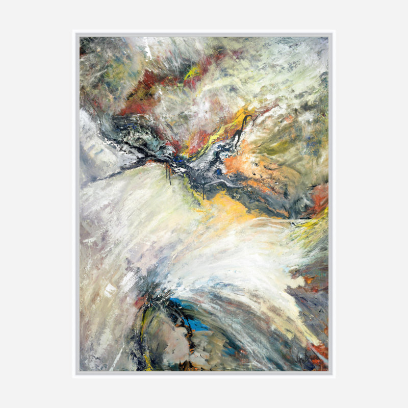 Bird In Flight Print by John Beard, 48" H x 36" W x 1.5" D, White Framed Canvas