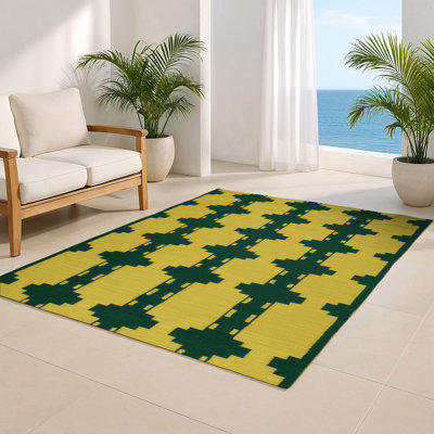 Tapis brun intérieur et extérieur Trellis