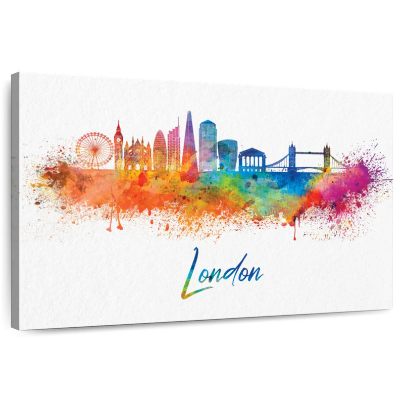 Éclaboussures de peinture de l'horizon Sirci London, H 8 po x l 12 po