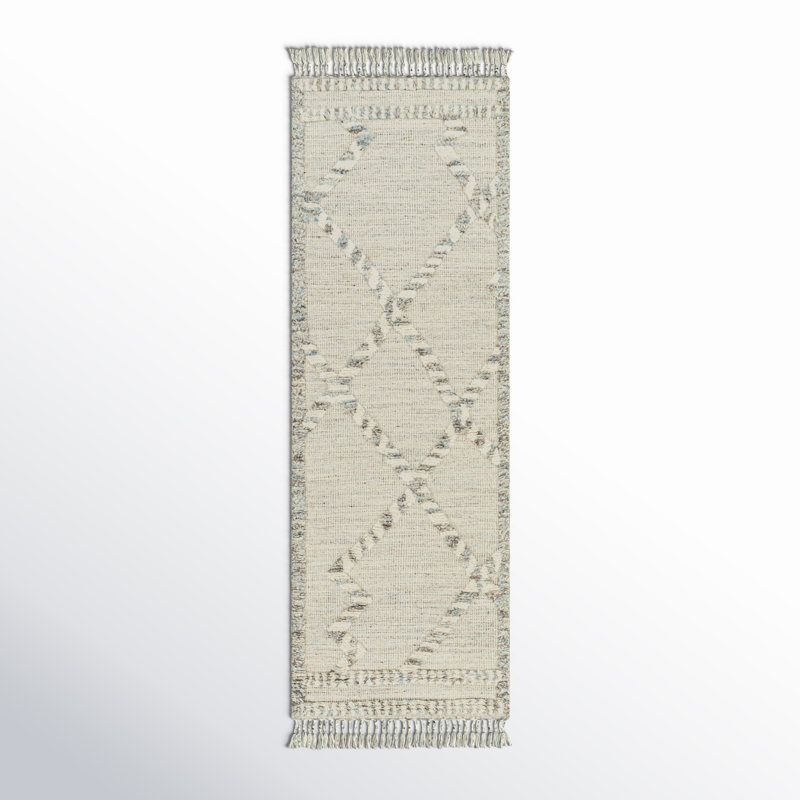 Leanna Hand Knotted Wool Moroccan Indoor Rug, Runner 2'6" x 8'