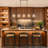 Modern 5-Light Globe Kitchen Island Linear Pendant Globe Chandelier