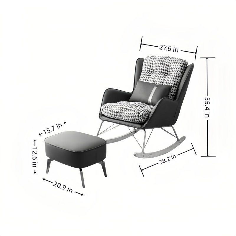 Fauteuil berçant, Blanc perle