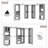 120" × 39“ Closet System With Door And Wooden Drawers(Adjustable Width)-2061721202