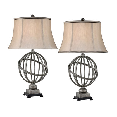 Palla 31" Silver & Matte Black Table Lamp