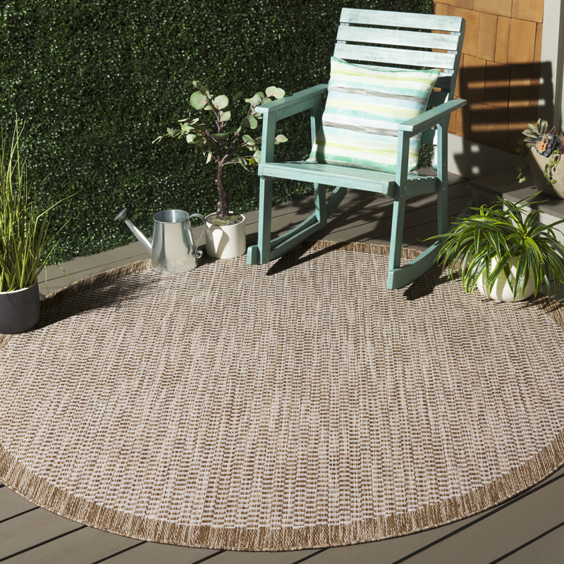 Juergen Performance Performance Geometric Rug, Round 6'7"