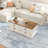 Rustic Wood Coffee Table With Drawers-1044909212