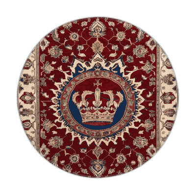 Tapis d'intérieur et d'extérieur rouge Persian