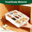 Divided Serving Tray With Lid & Handles, 9-Compartment Snack Box, Charcuterie Organizer For Candy, Nuts, Fruits, Snacks, Beige, 3 Pack-916385370