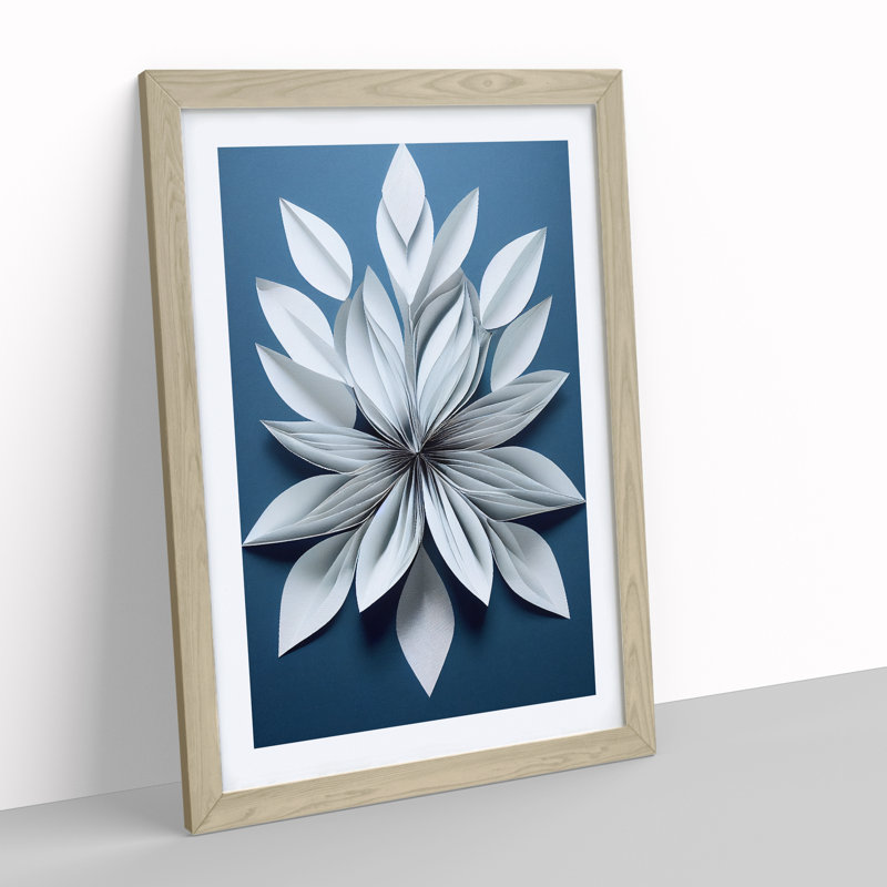 Luscious Flower - Framed Print, 64cm H x 46cm W x 2cm D, Oak