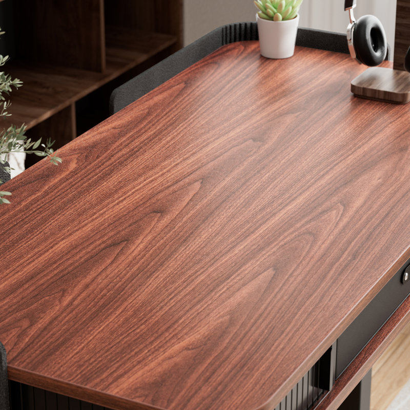 Marshun 48'' W Height Adjustable Rectangle Electric Standing Computer Desk  Home Office Desk with Drawers
