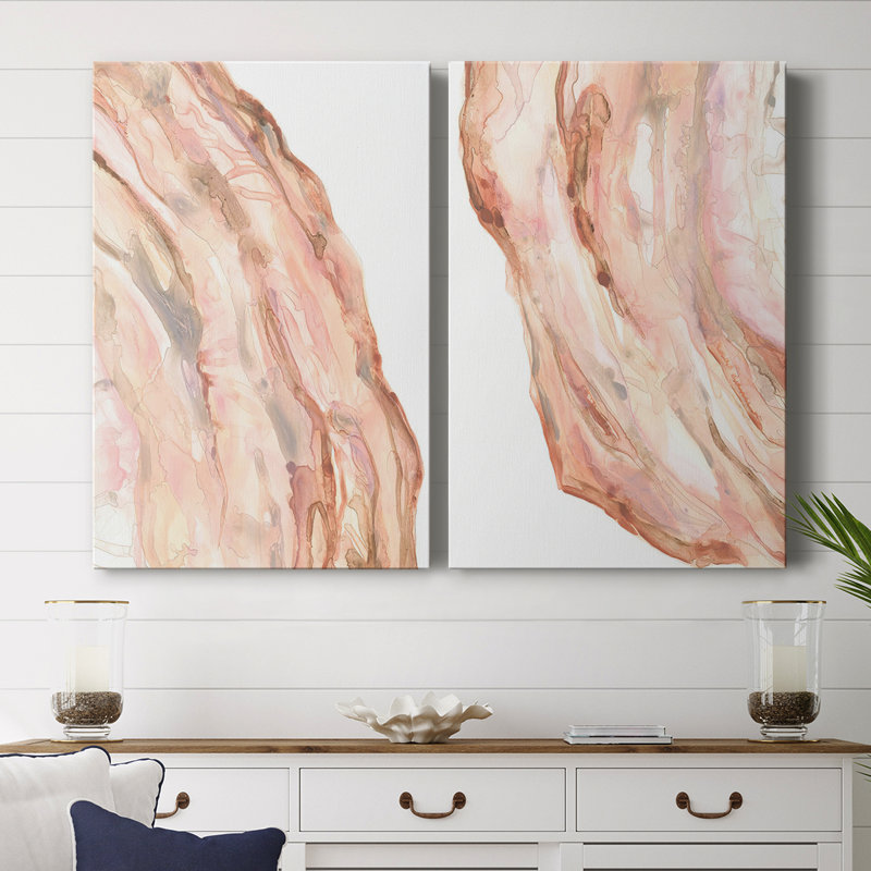 Toile tendue avec châssis à quartz rose I-Premium - prêt à être accroché, H 27 po x l 18 po
