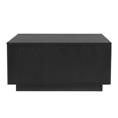 33.25" Square Coffee Table with 4 Drawers, Black (Old Sku: N735P277298B)