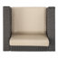 Club Chair Mp1 - Chaise d'extérieur avec assise et coussins de confort gris foncé