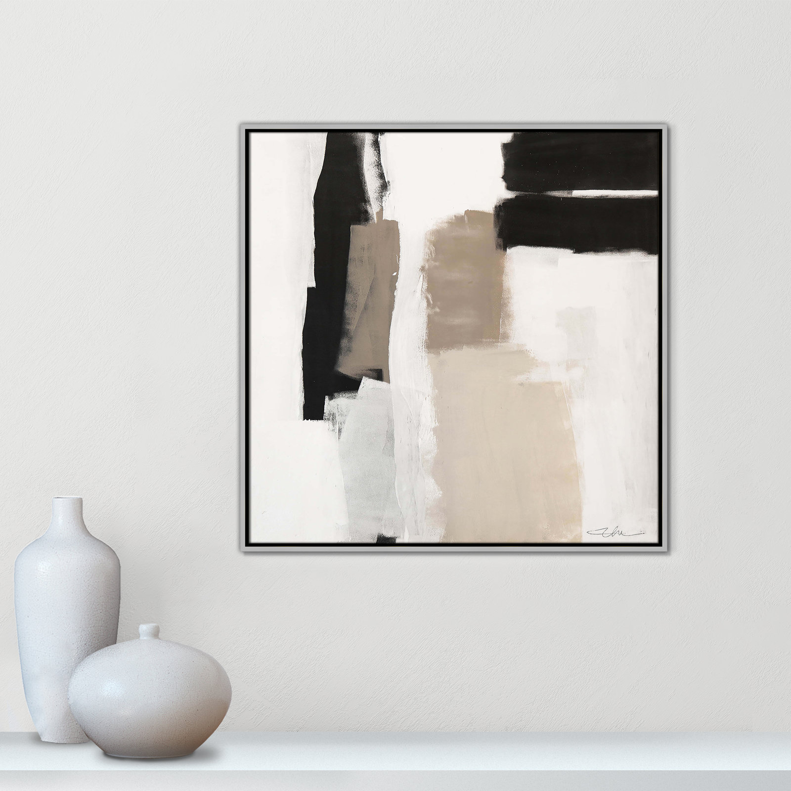 Earth Scapes II Print, 31.5" H x 31.5" W x 2" D, Silver Floater Framed