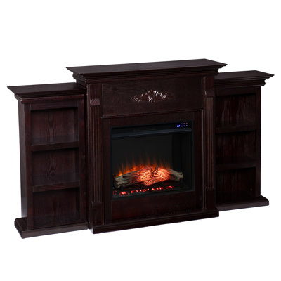 Tonsey 70.25'' W Espresso Electric Fireplace