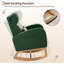 Fauteuil à bascule en velours côtelé Corduroy, avec coussin et poches, vert-1528009857