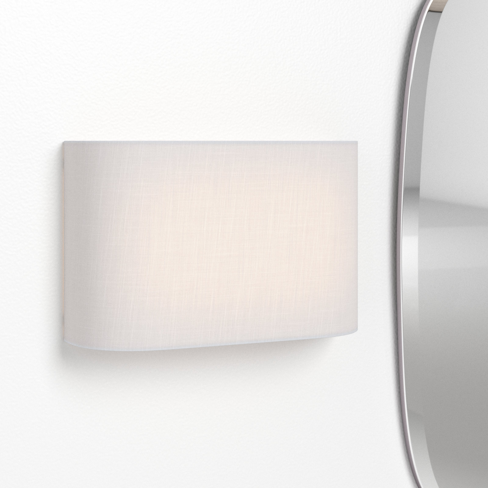 Cress Single Light Flush Mount Sconce, White 