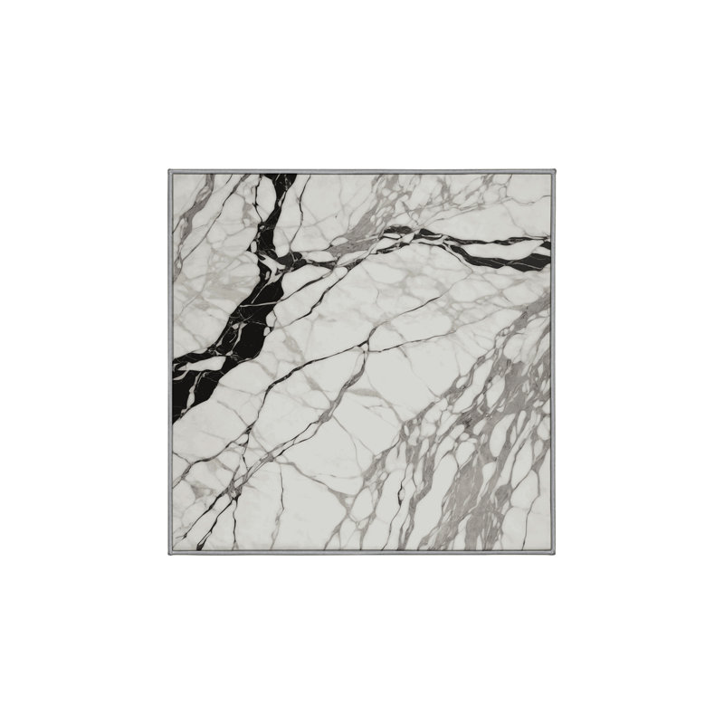 Machine Washable Gray Area Rug, Square 7'