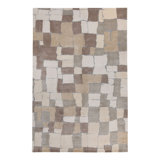 Natural Contemporary Silk Metal Blend Rug