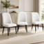Chaise d'appoint capitonnée et rembourrée en similicuir (ensemble de 3)-944856312