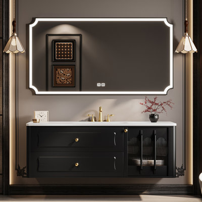 Light luxury retro bathroom cabinet.