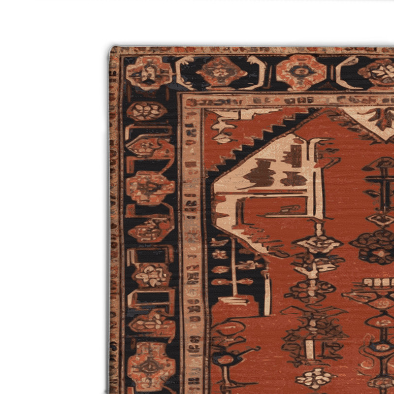 Tapis d'intérieur et d'extérieur brun Persian, Rectangulaire 2 pi x 3 pi