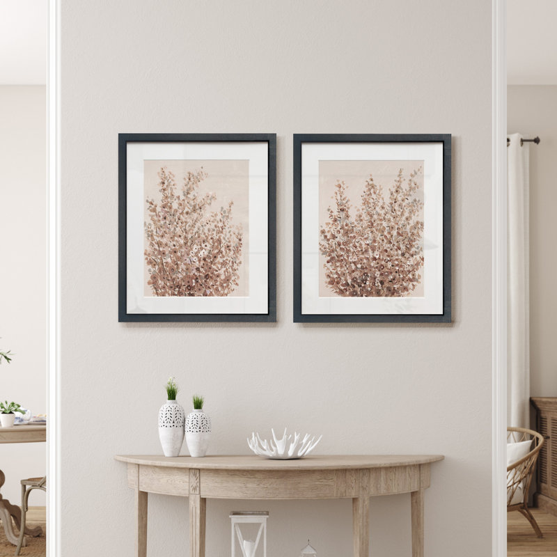 Wildflowers rustiques, ensemble de 2 reproductions d’art encadrées sur papier