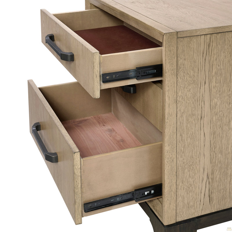 Table de chevet 3 tiroirs avec port USB