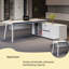 72.83"Modern Minimalist White L-Shaped Desk-1841212992