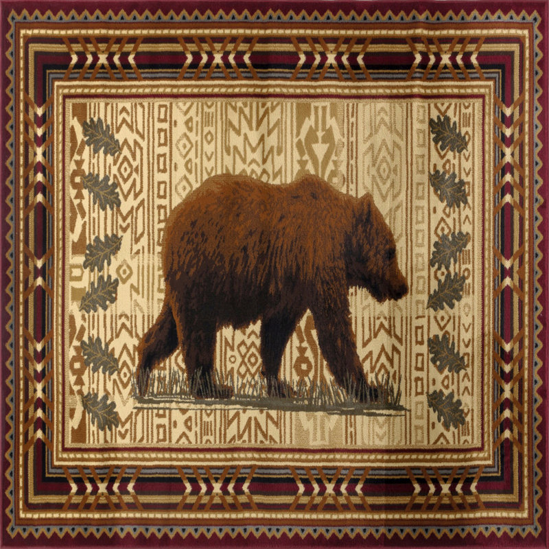 2 Ft. 7 In. X 7 Ft. 3 In. Lodge Style Style Area Rug, Runner 2'7" x 7'3"